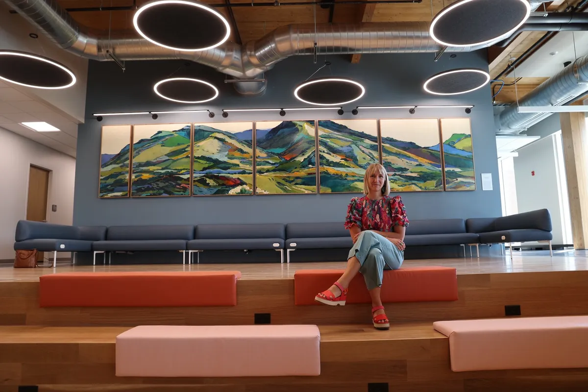 Dare Mighty Things by Abigale Palmer, 2025, oil on panel, 25 feet in length
