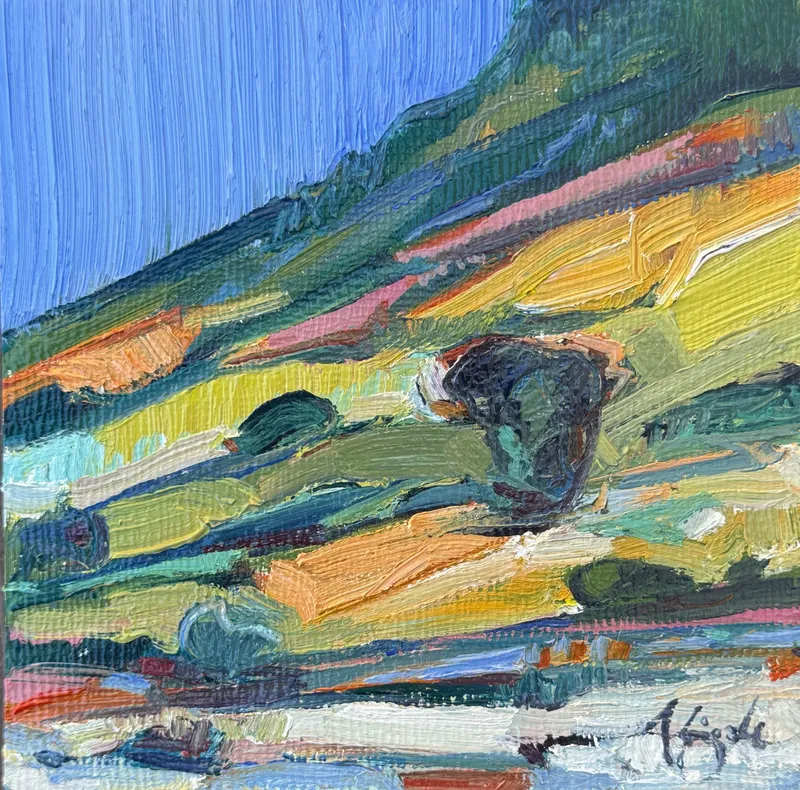 Painting by Abigale Palmer titled Golden Afternoon, 2024, oil on canvas.
