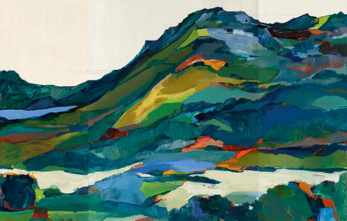 Painting by Abigale Palmer titled Rising Green, 2024, oil on canvas.
