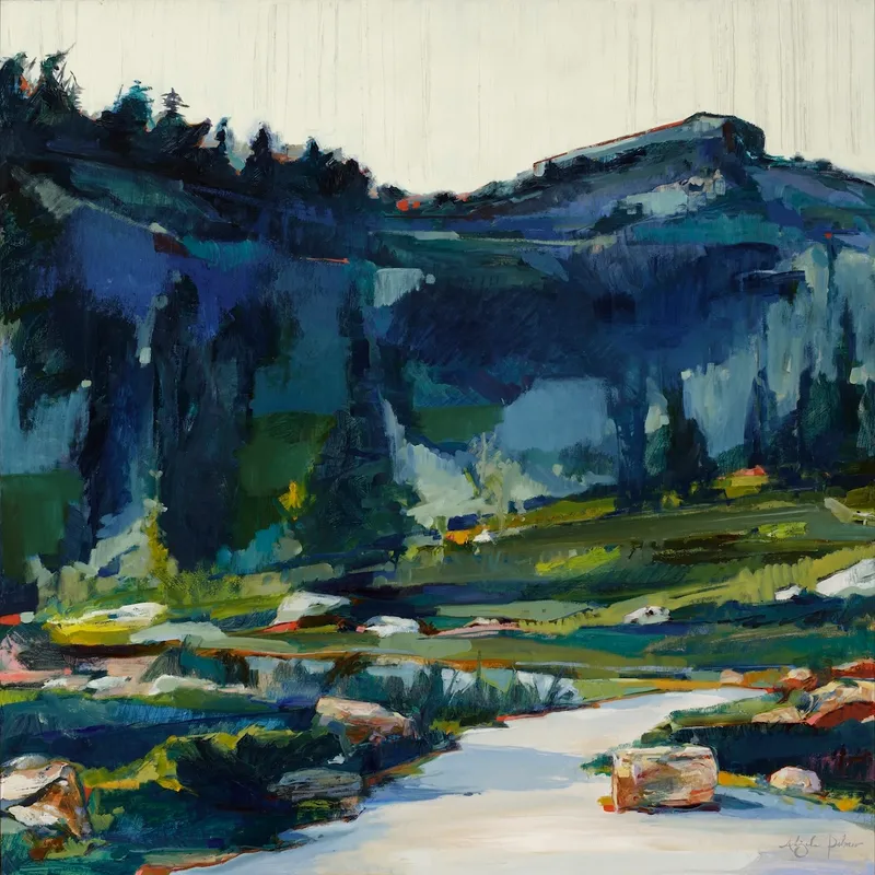 Painting by Abigale Palmer titled Tony Grove, 2024, oil on canvas.