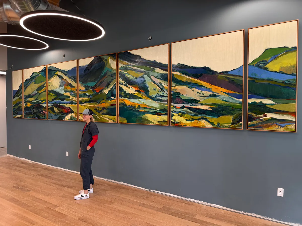 Installation view of Dare Mighty Things at the Kem and Carolyn Gardner Learning & Leadership Building, Utah State University, Logan, Utah
