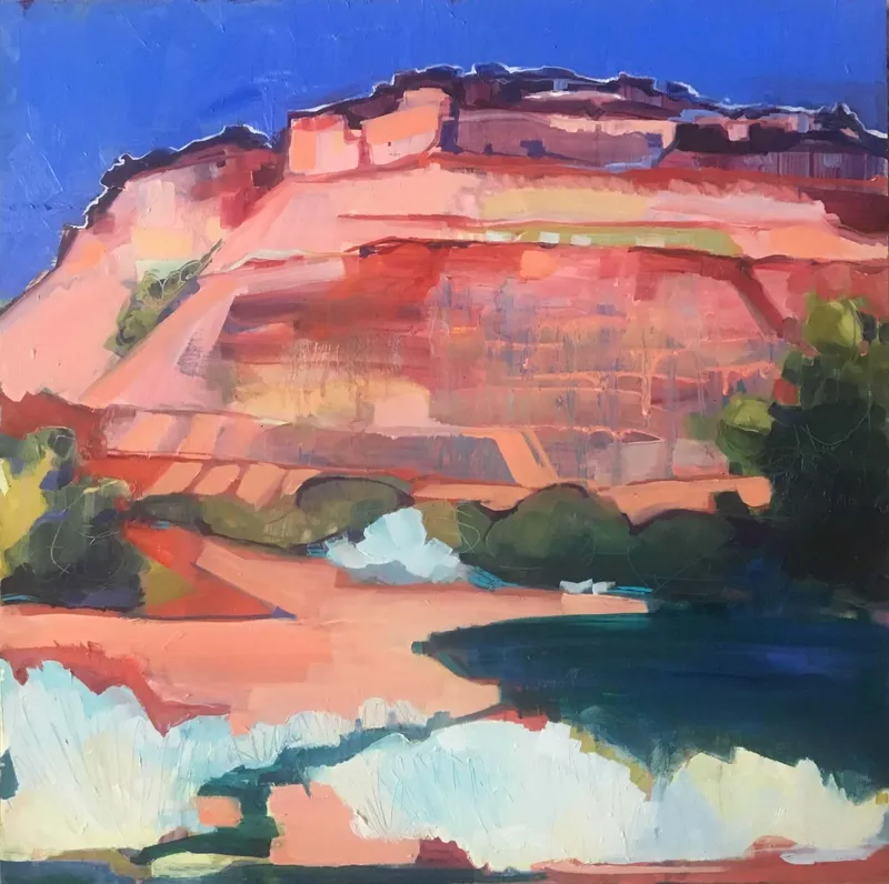 Painting by Abigale Palmer titled X Marks the Spot, 2024, oil on canvas.
